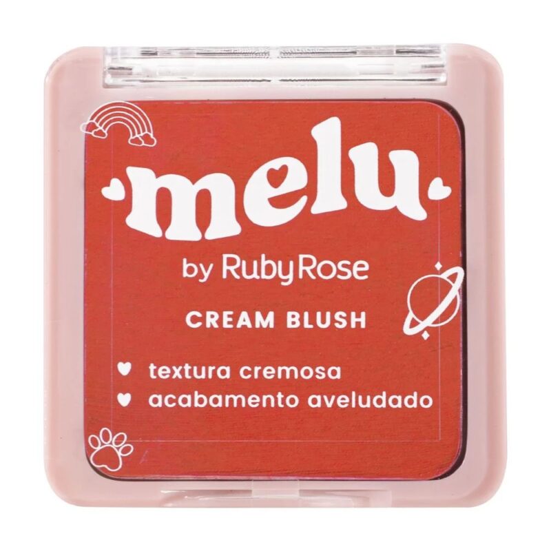 BLUSH CREMOSO MELU RUBY ROSE COR 04 STRAWBERRY