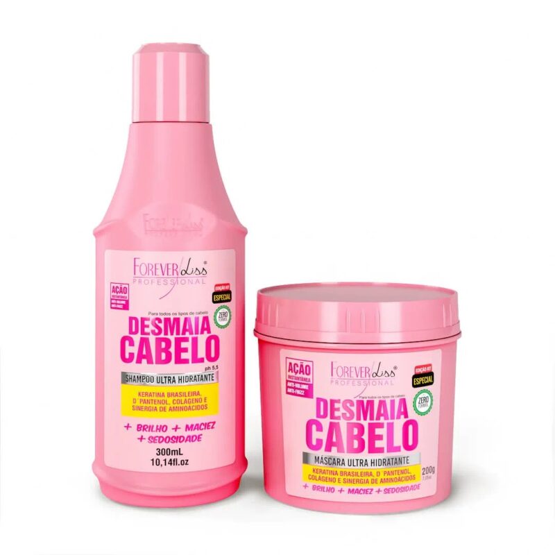KIT DESMAIA CABELO FOREVER LISS SHAMPOO 300ML E MASCARA 200G - Imagem 2
