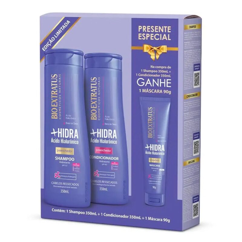 KIT SHAMPOO E CONDICIONADOR +HIDRA  BIO EXTRATUS