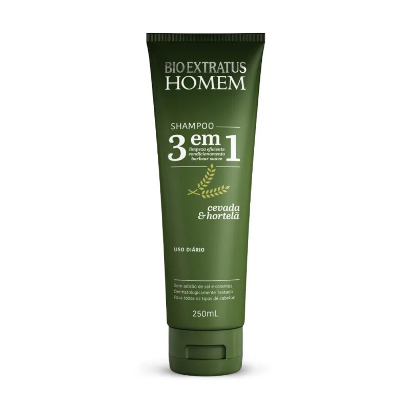 SHAMPOO HOMEM 3EM1 BIO EXTRATUS 250ML