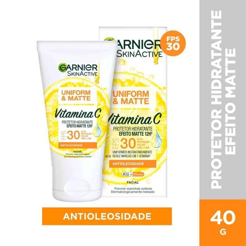 PROTETOR FACIAL GARNIER UNIFORM & MATTE VITAMINA C FPS 30 - Imagem 2