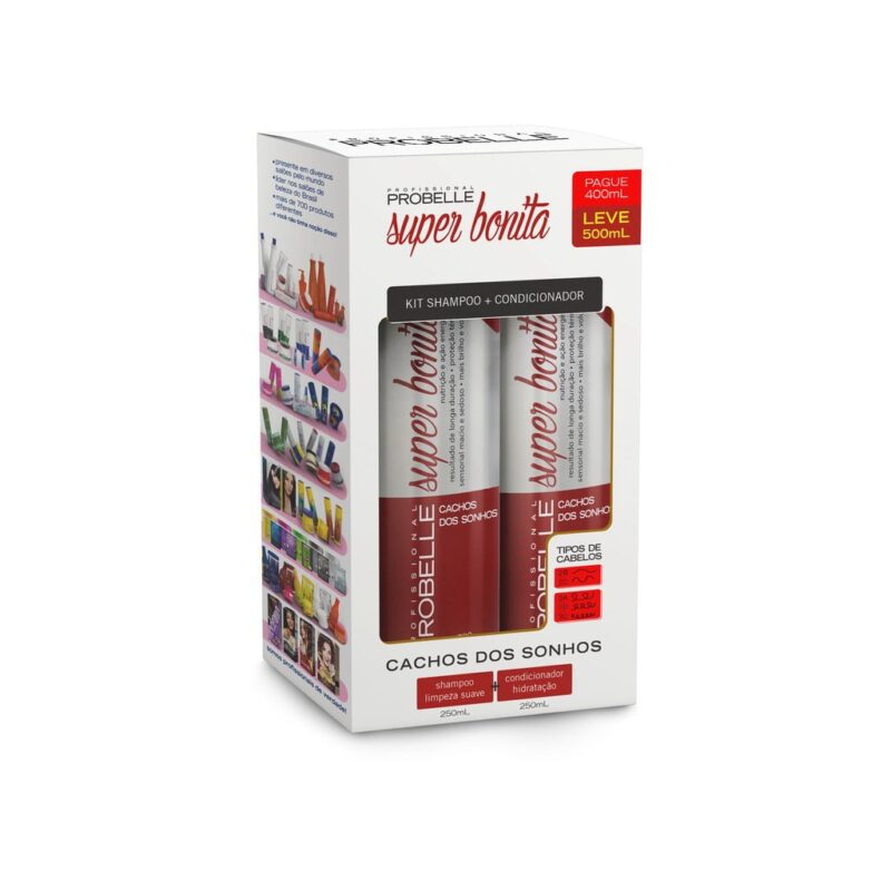 KIT SHAMPOO E CONDICIONADOR CACHOS DOS SONHOS PROBELLE