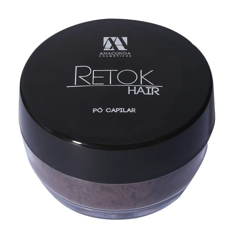 PÓ CAPILAR RETOK HAIR CASTANHO ANACONDA 10G DISFARCE CALVICE - Imagem 2
